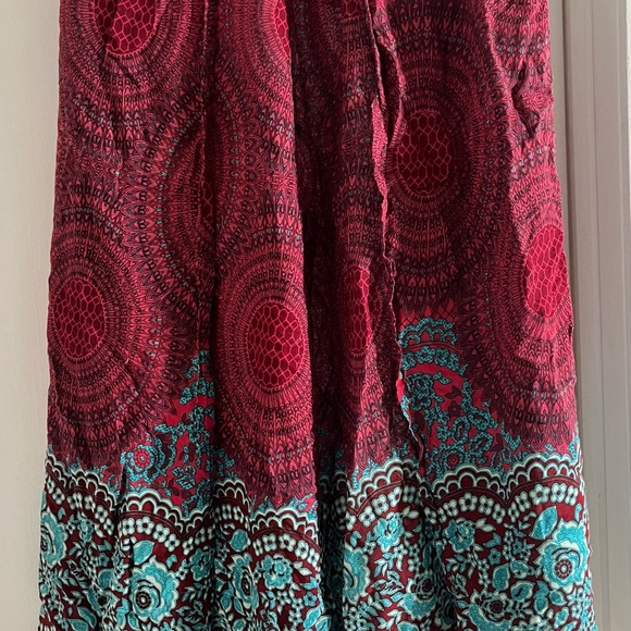 Super comfy boho pants with a flare! Elastic waist and beautiful colors! - Picture 5 of 6
